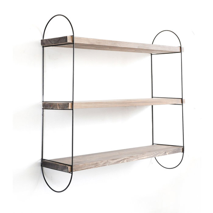 Hanah Home Wr041 Estantería Decorativa de Madera y Metal Nogal y Negro Hanah Home Wr041 Estantería Decorativa de Madera y Metal Nogal y Negro